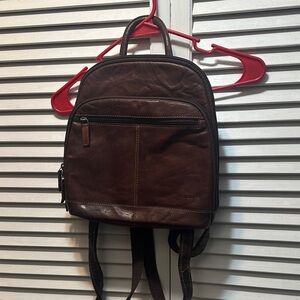 Jack George’s Elegant Brown Leather Backpack
